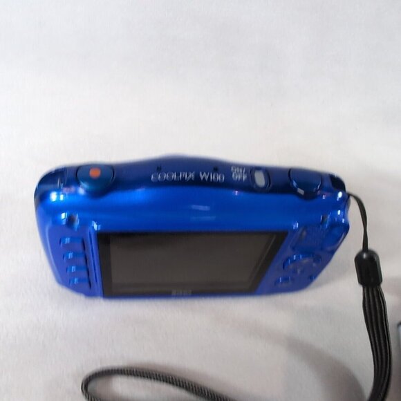 Nikon Coolpix W100 Blue Digital Camera 13.2MP Waterproof 10m Shockproof 1.8m 3X - Picture 4 of 13